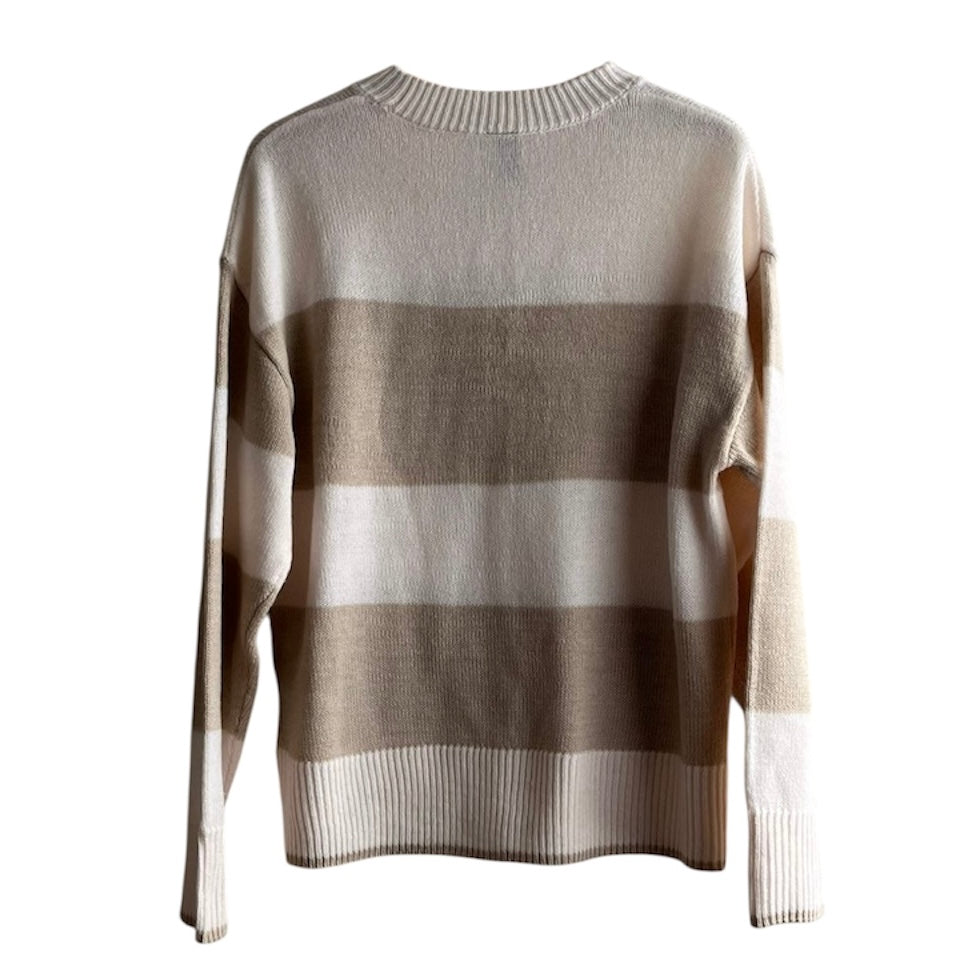 Chompa rayas marrón y beige H&M - Talla XS