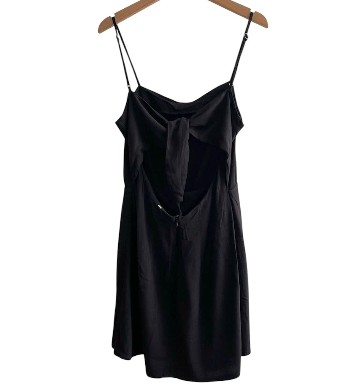 Vestido negro tiras botones - Talla S