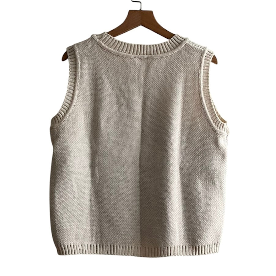 Chaleco beige lana estampado Sybilla - Talla M