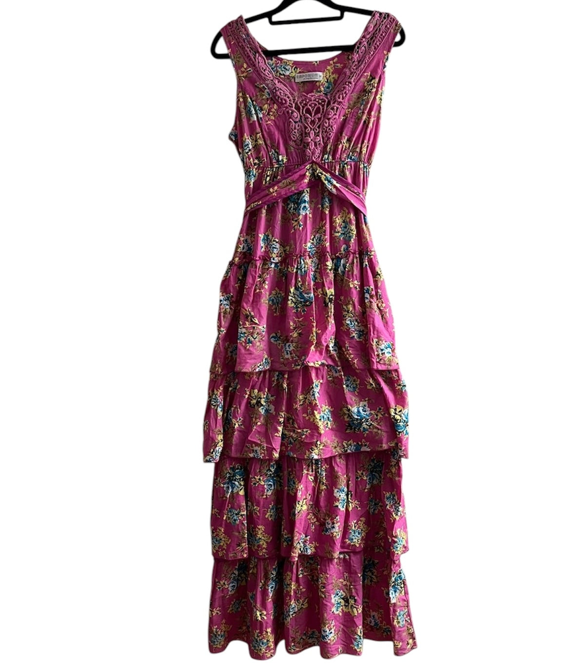Vestido largo fucsia Emporium - Talla M