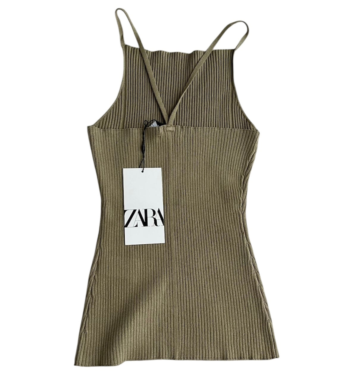 Polo de hilo verde nuevo con etiqueta Zara - Talla S