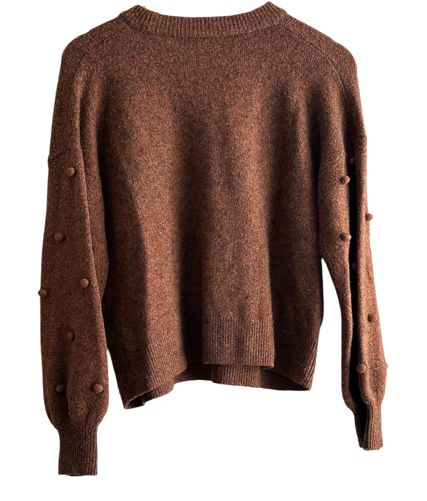 Chompa marrón bolitas oversize - Talla XS/S