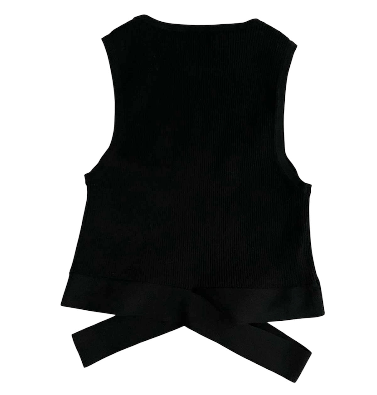 Top negro cruzado Bershka - Talla S