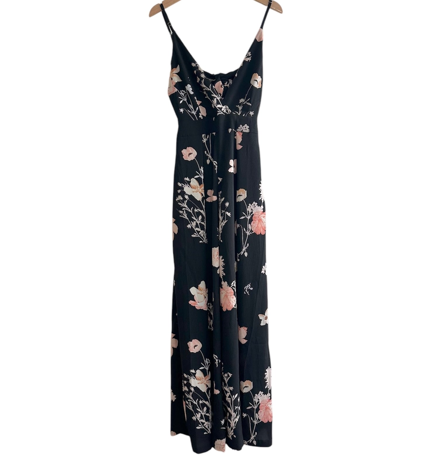 Enterizo negro con flores - Talla M