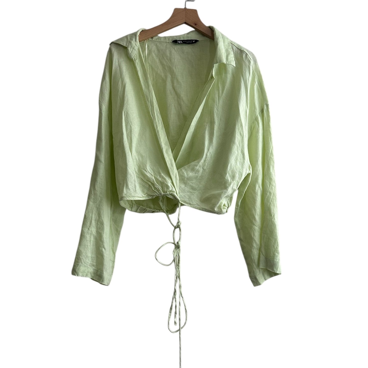 Blusa verde claro Zara - Talla XL