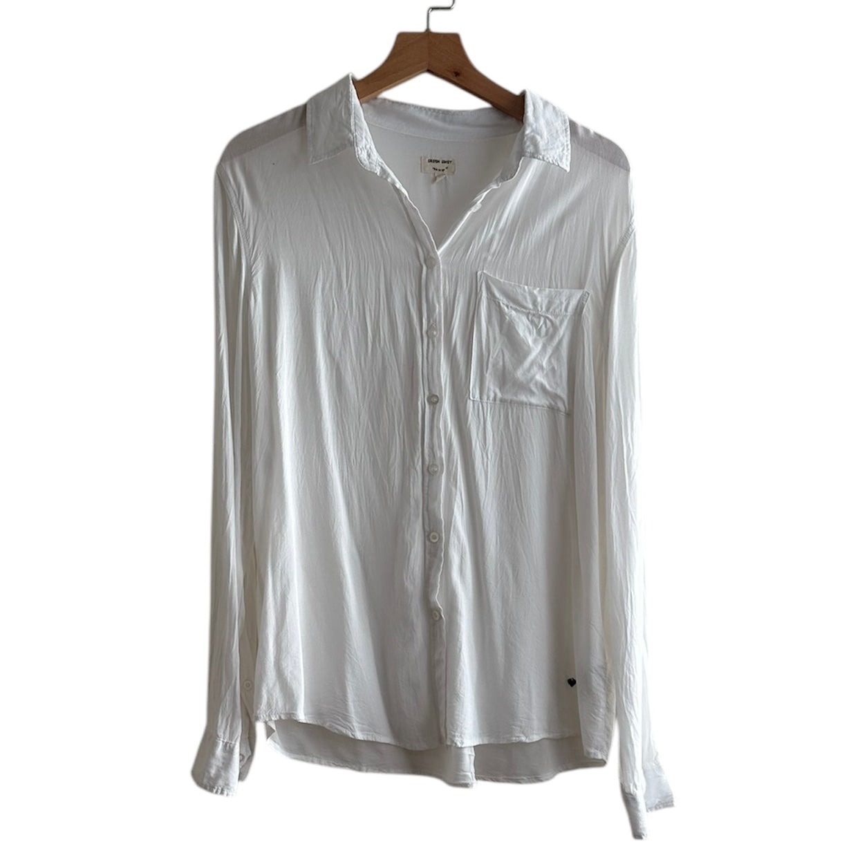 Blusa manga larga blanca Green Coast - Talla S