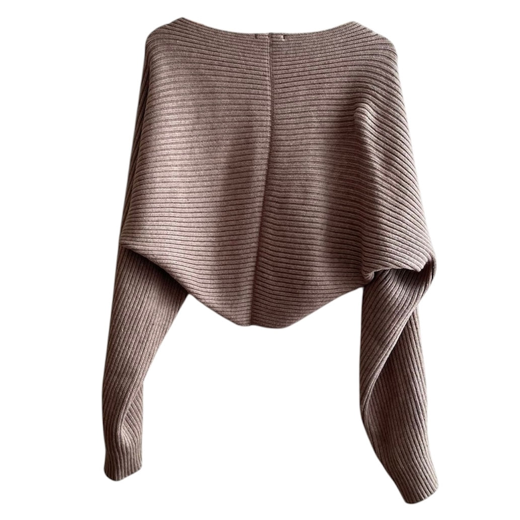 Top con Chompa manga larga marrón - Talla S