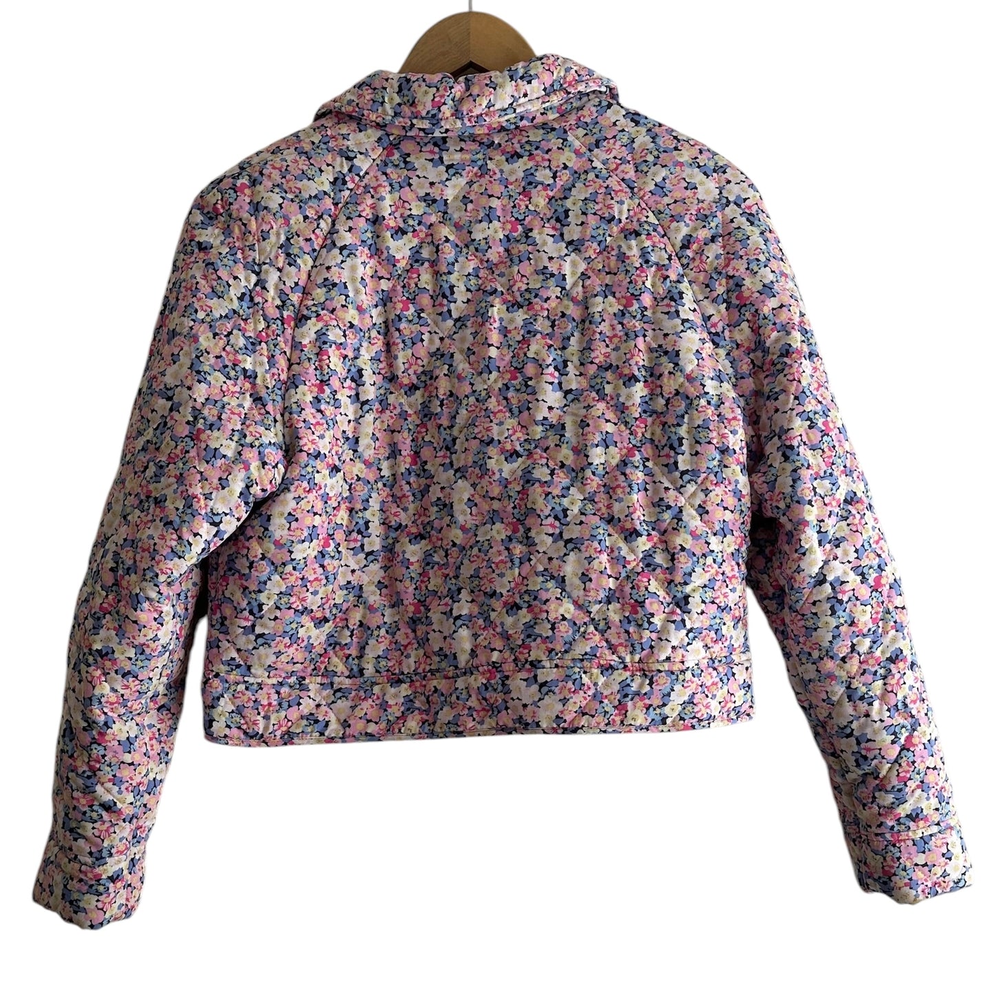 Casaca acolchada rosada estampada flores Only - Talla S