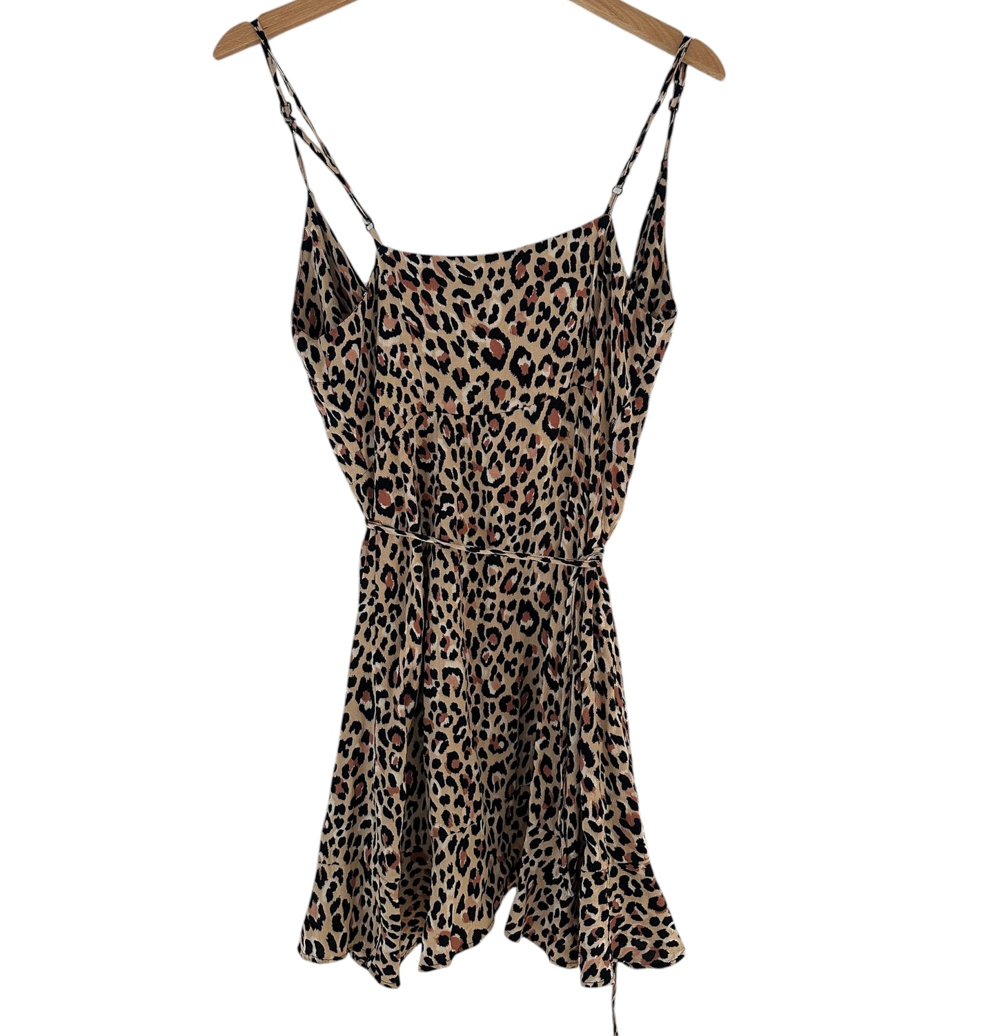 Vestido animal print marrón Bershka - Talla S