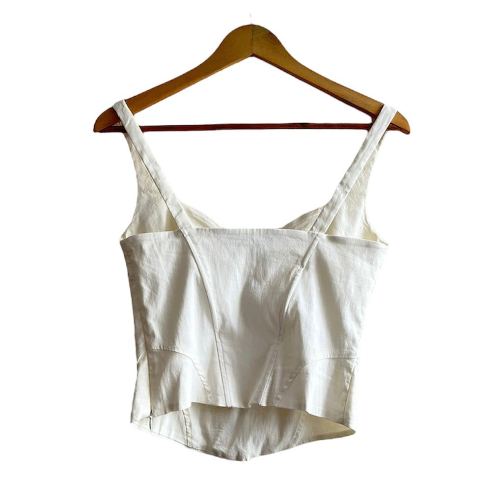 Top corset blanco Zara - Talla S