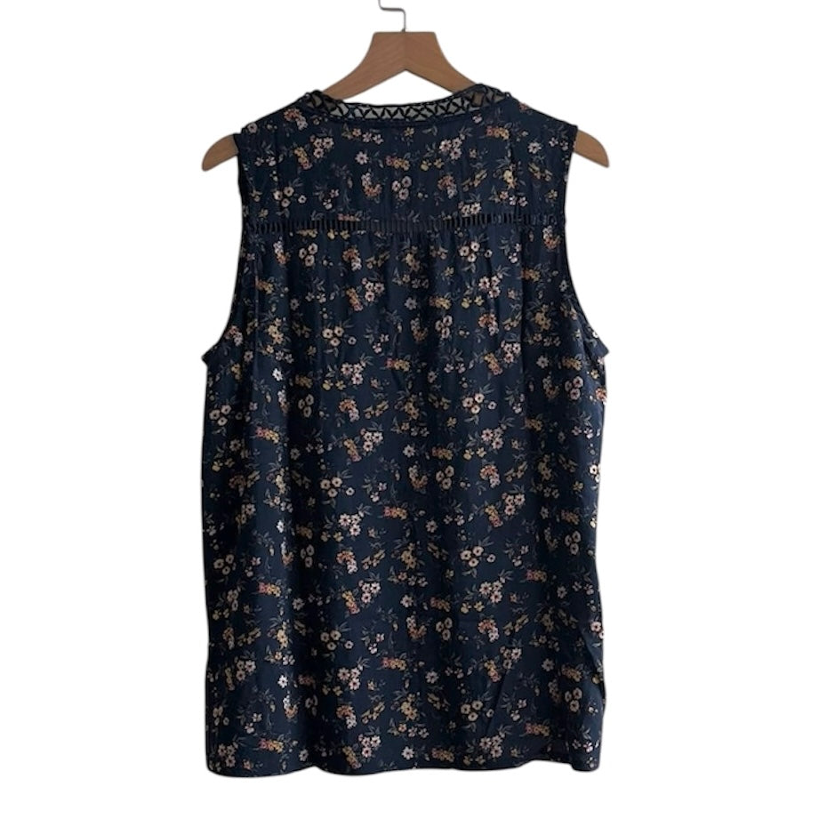 Blusa azul flores - Talla L