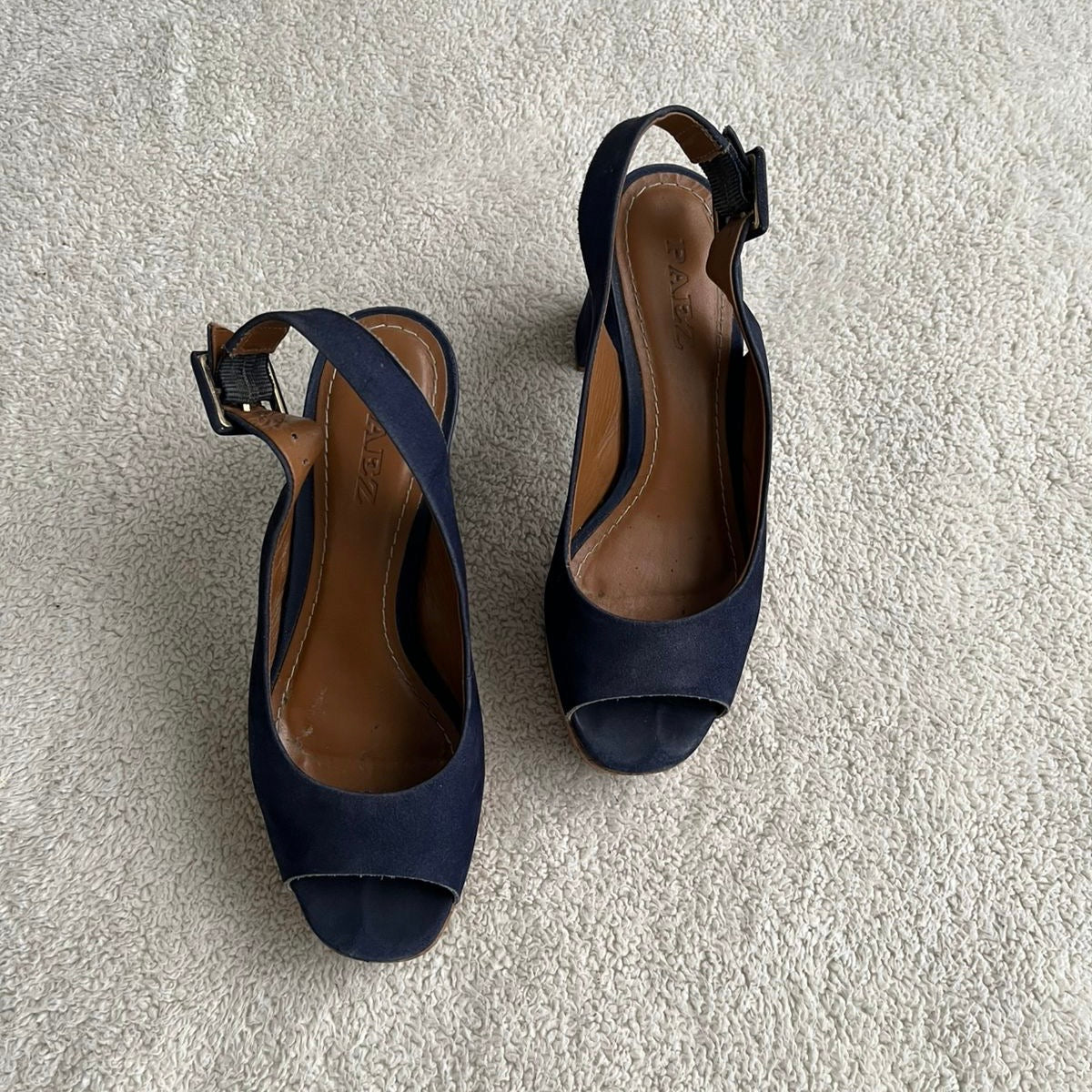 Tacos azules con plataforma corcho Páez - Talla 35