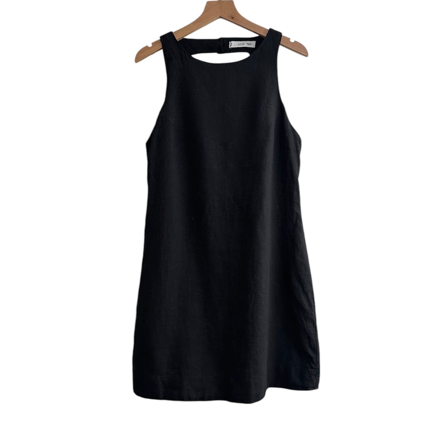 Vestido lino negro nuevo Mango - Talla S