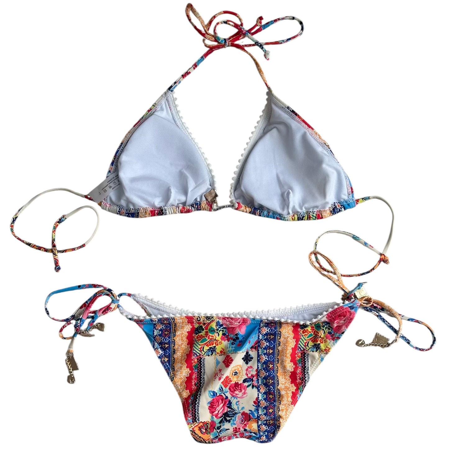 Bikini amarillo estampado - Talla L
