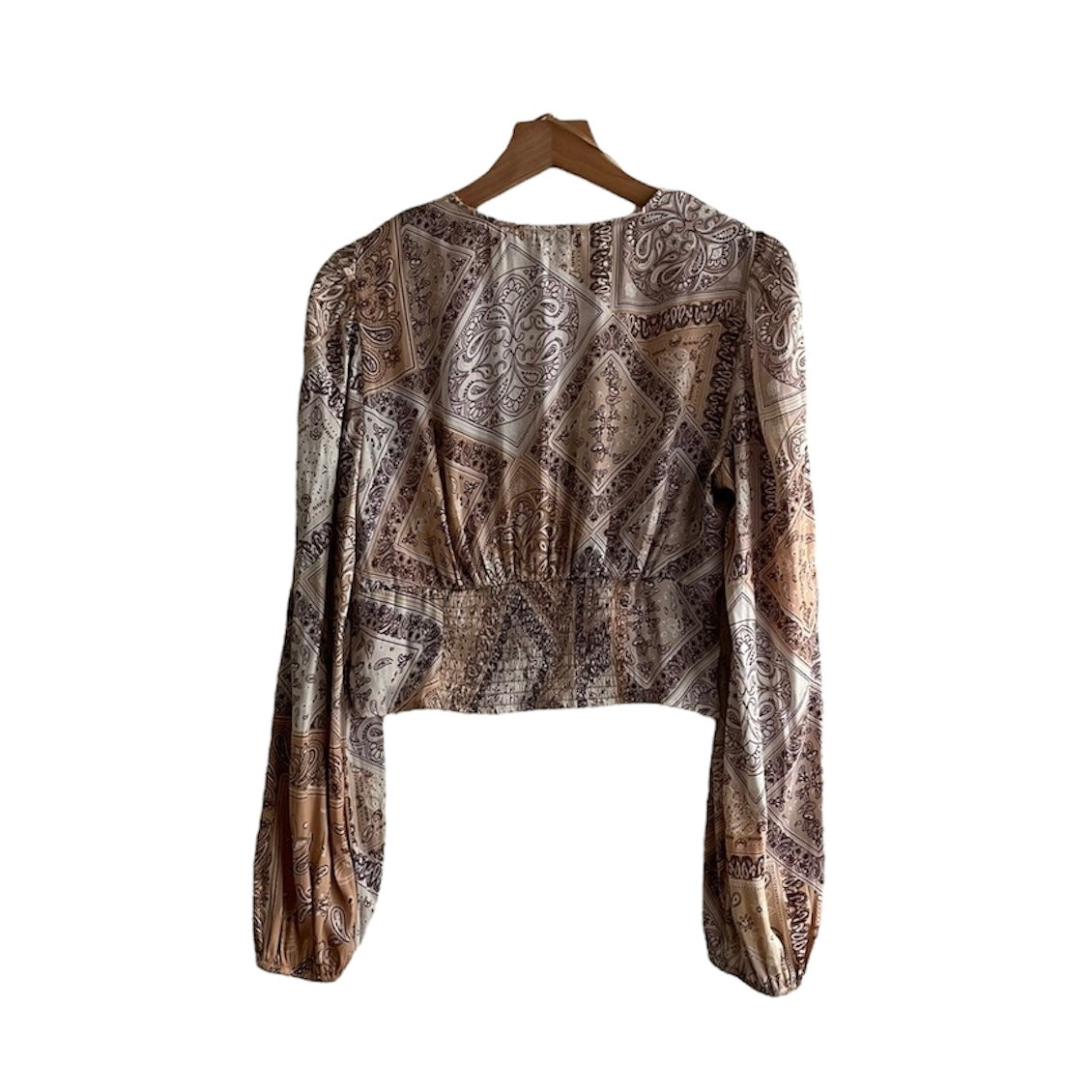 Blusa manga larga melon print Stradivarius - Talla S