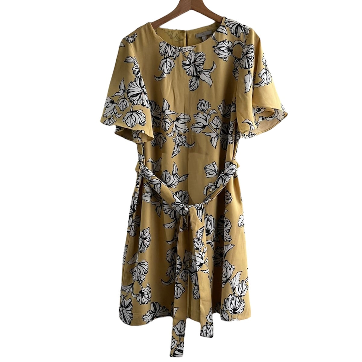 Vestido amarillo flores blancas H&M - Talla 28