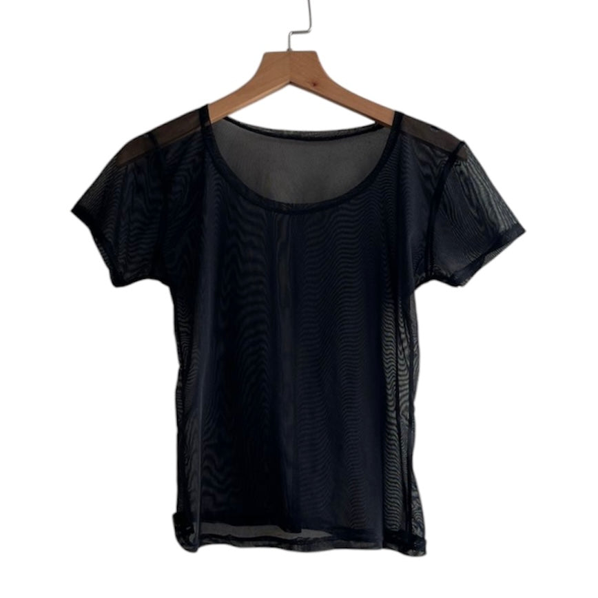 Polo negro transparente - Talla S