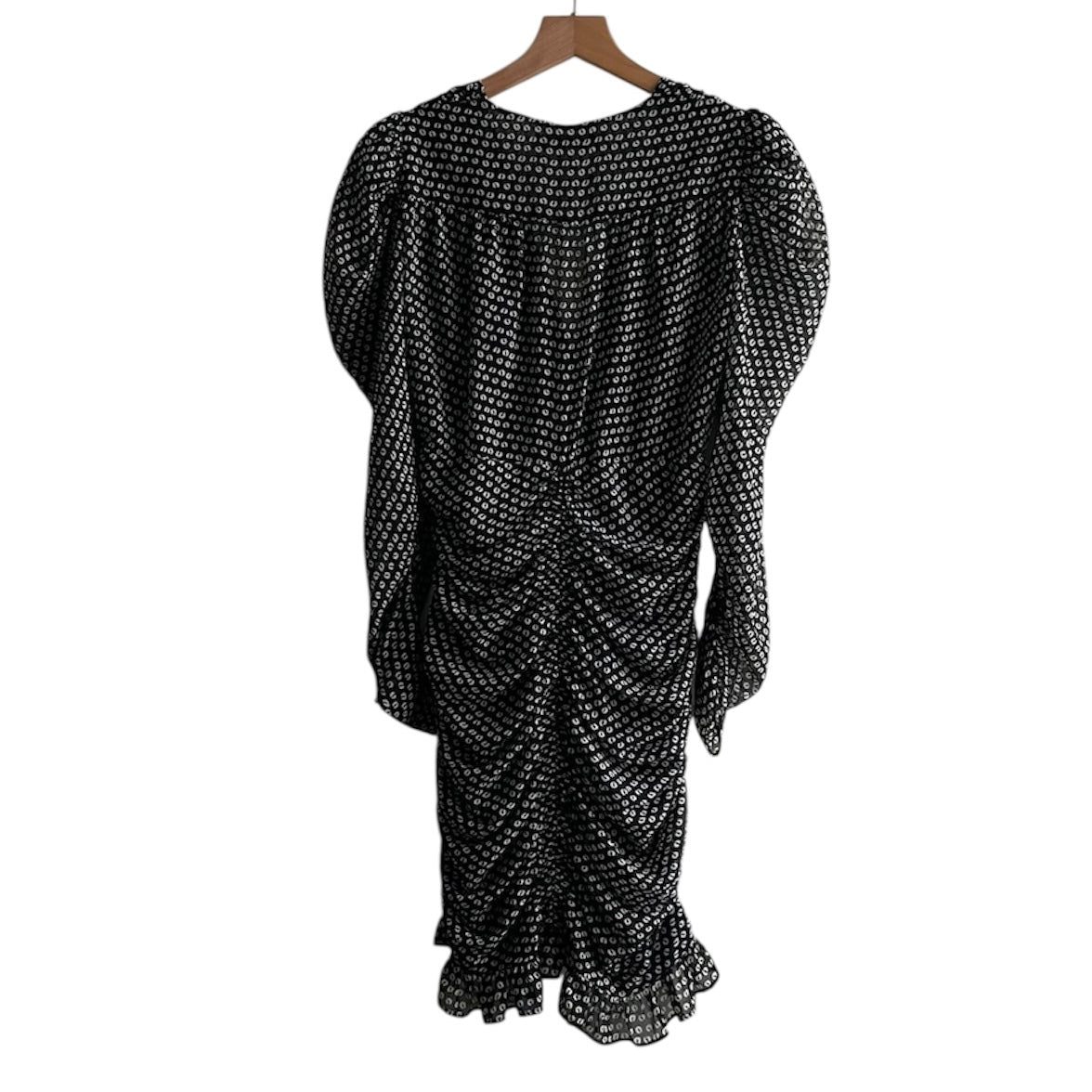 Vestido negro manga larga gasa Zara - Talla M