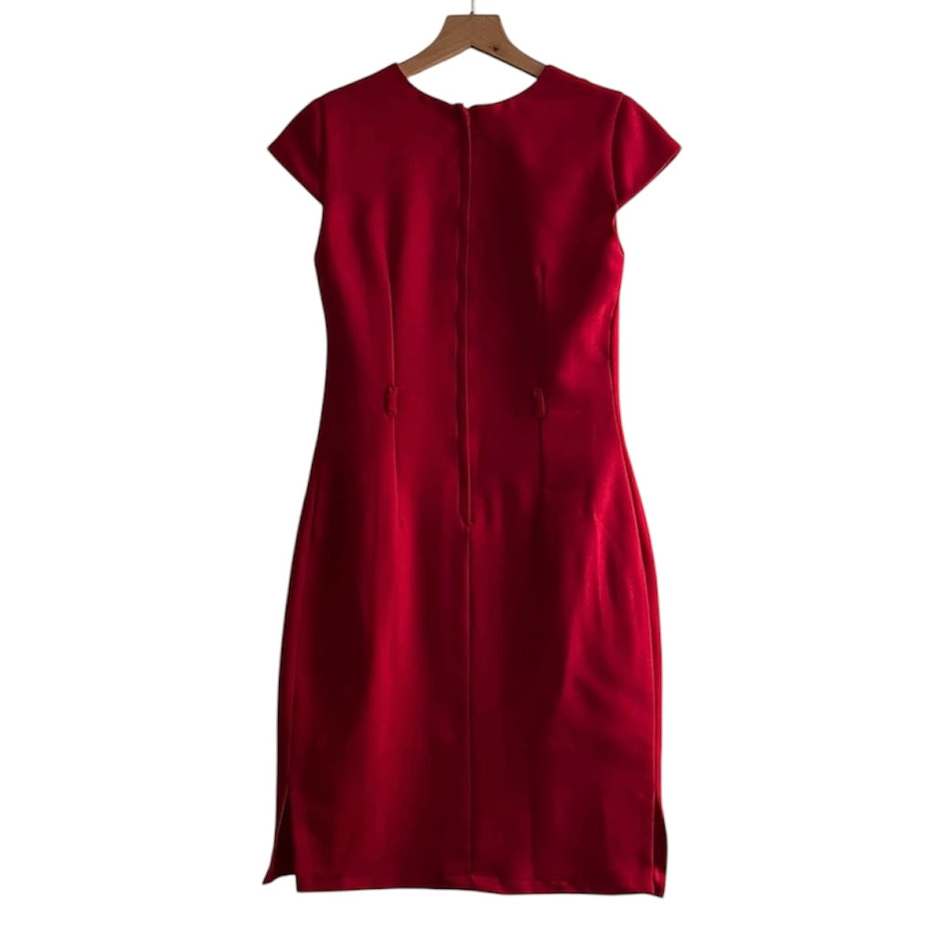 Vestido rojo manga corta - Talla S