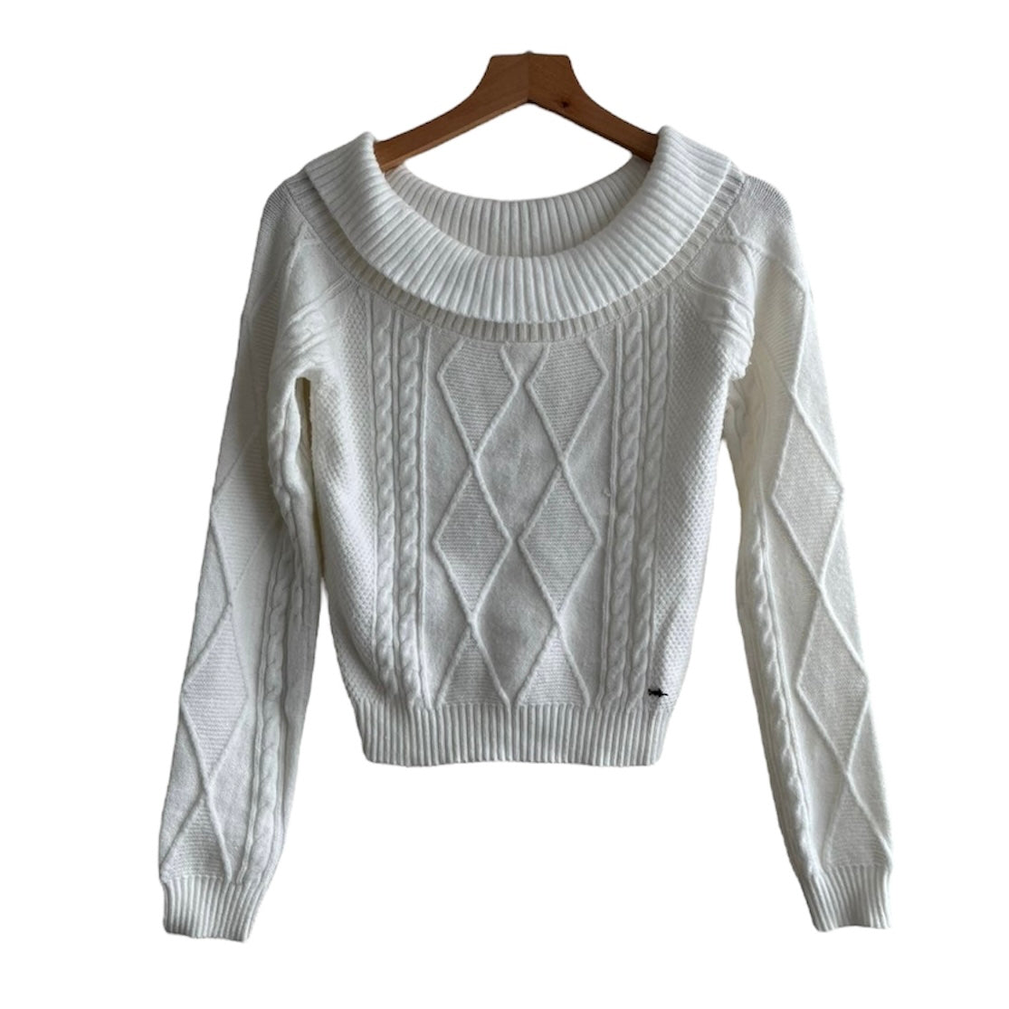 Chompa blanca cuello redondo Kidsmadehere - Talla S