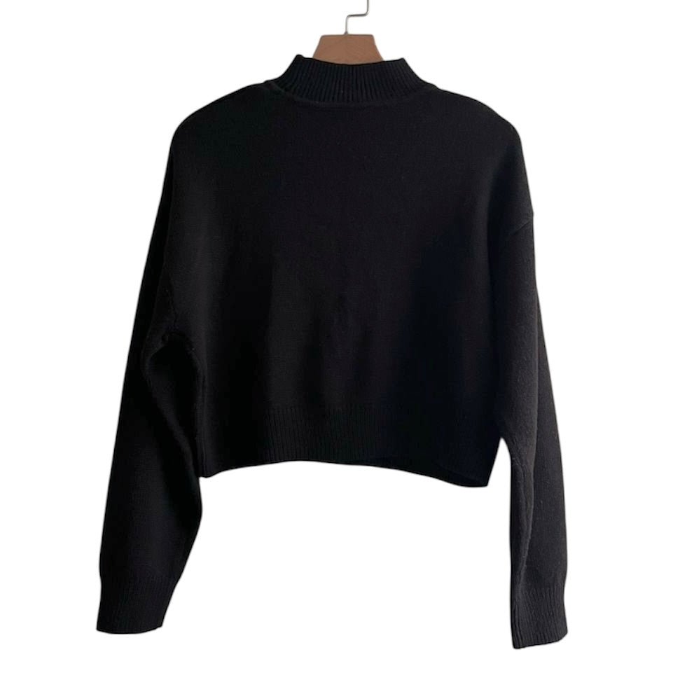 Chompa negra cuello alto negra H&M- Talla XS