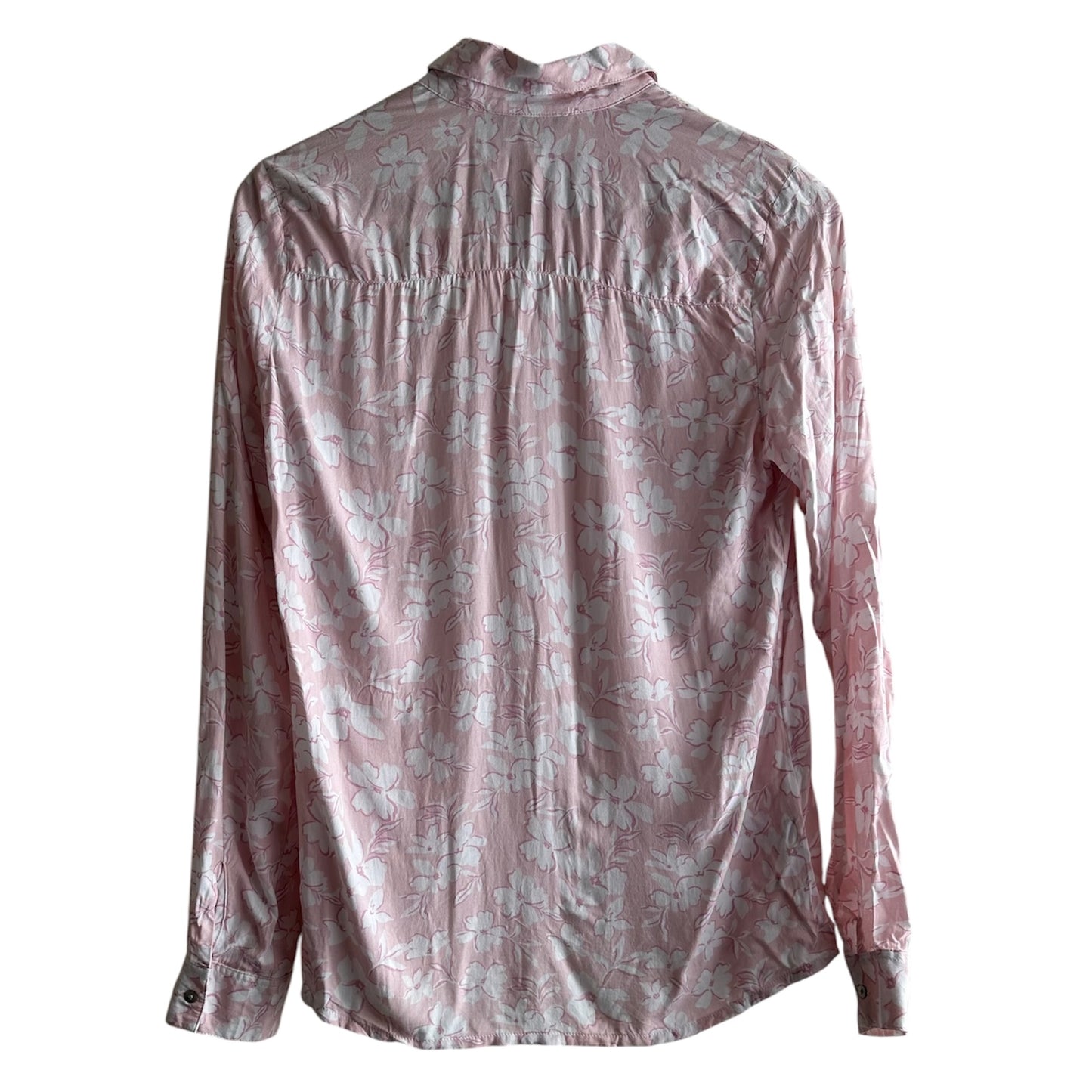Blusa manga larga rosada flores - Talla S