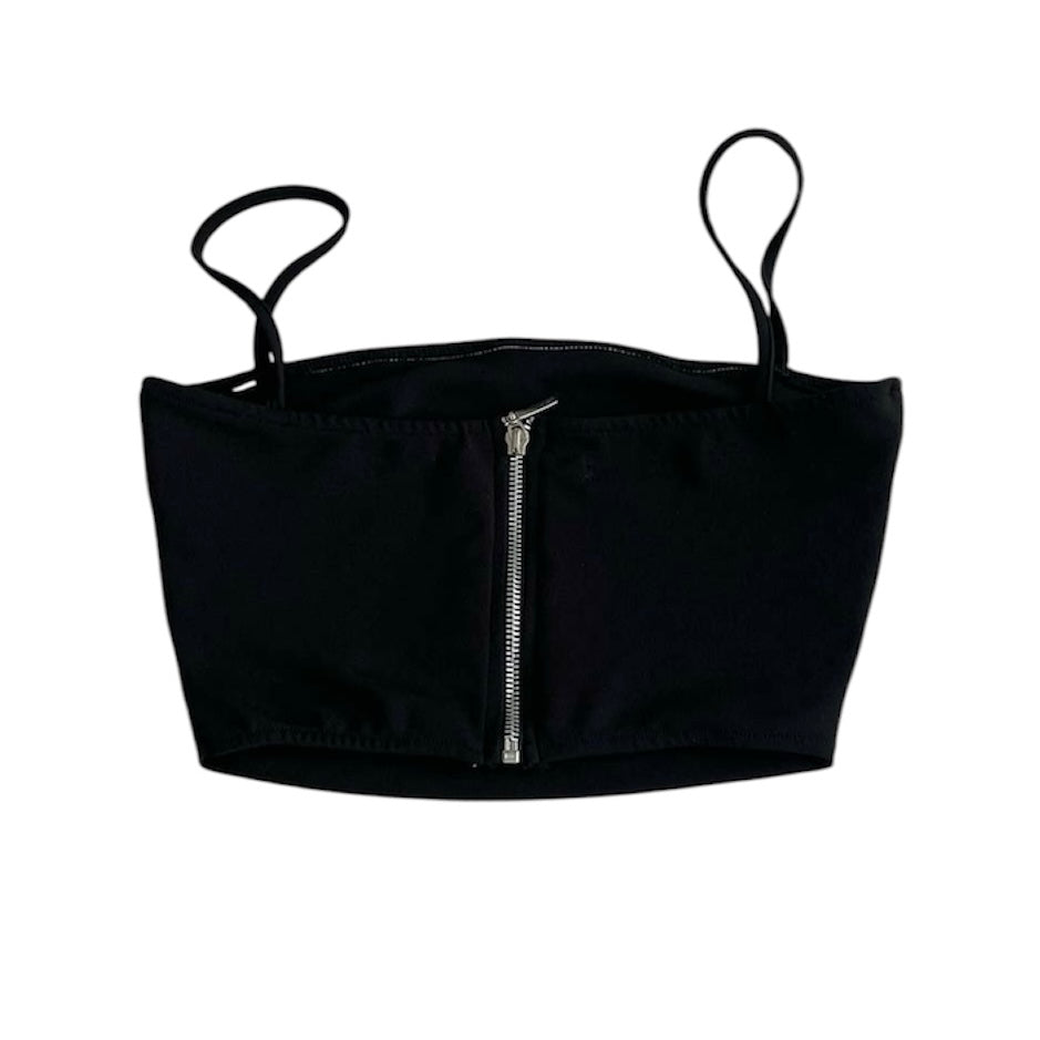 Top negro cierre - Talla S