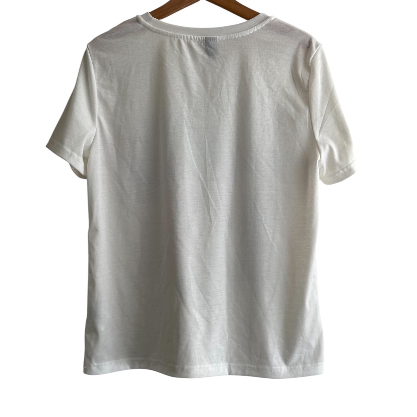 Polo blanco estampada - Talla S