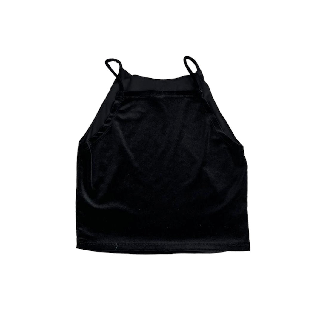 Top negro terciopelo halter Stradivarius - Talla S