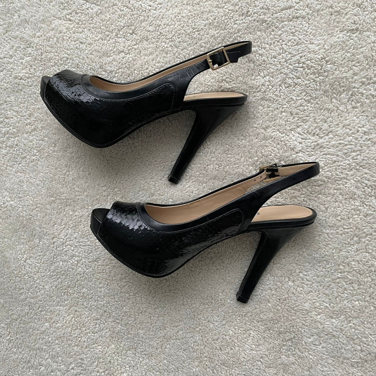 Tacos de cuero negros Páez- Talla 35