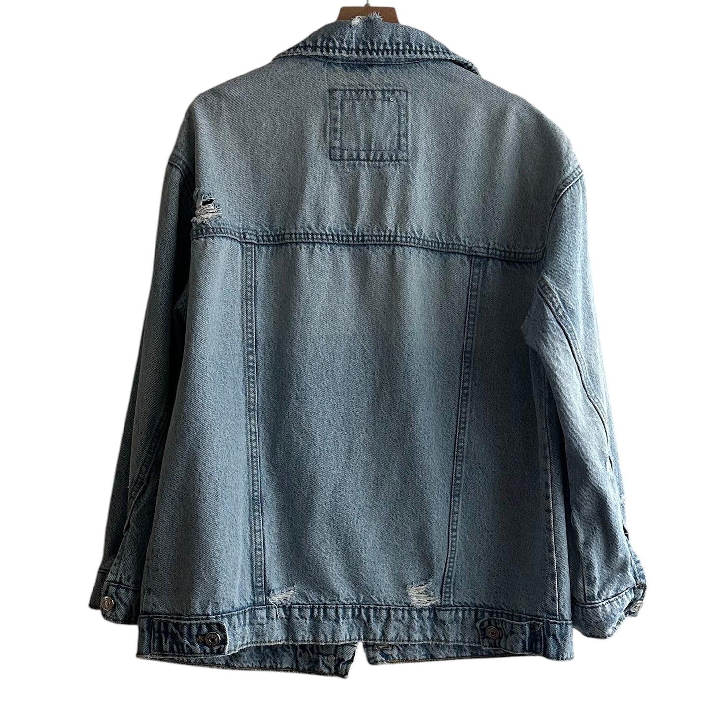 Casaca de Jean celeste oversize Stradivarius- Talla S