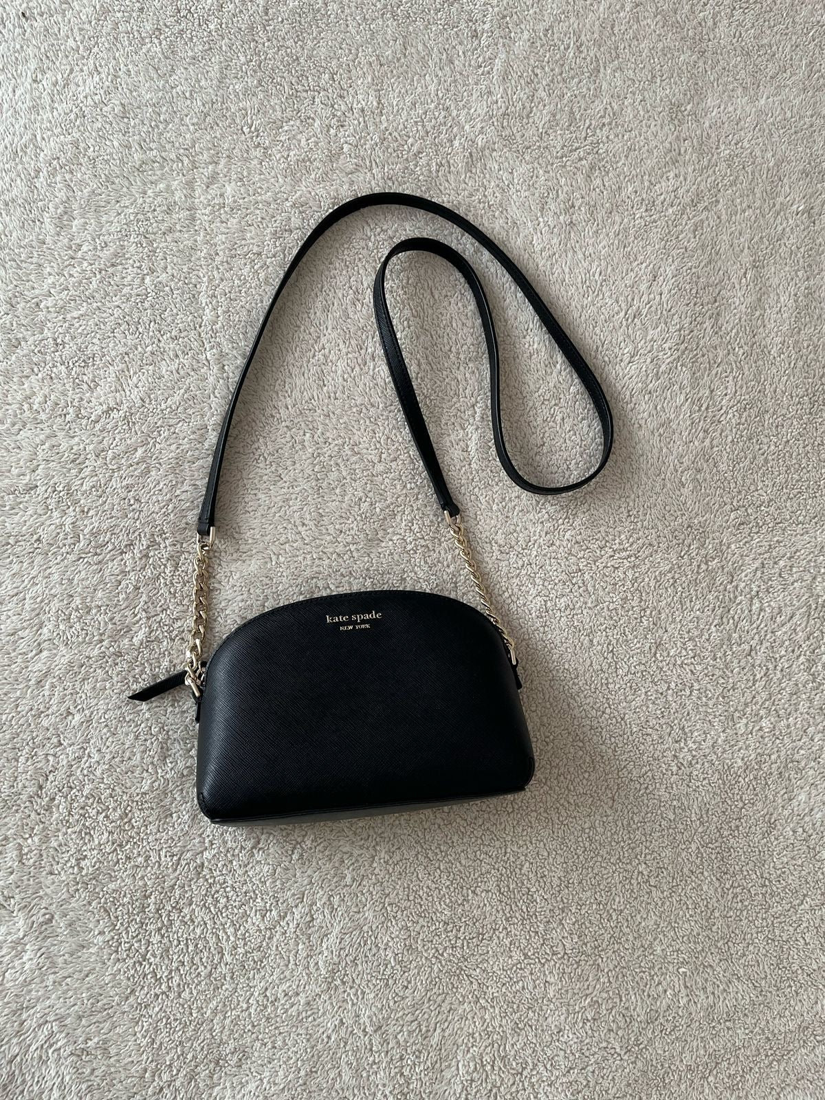 Cartera negra cross body Kate Spade