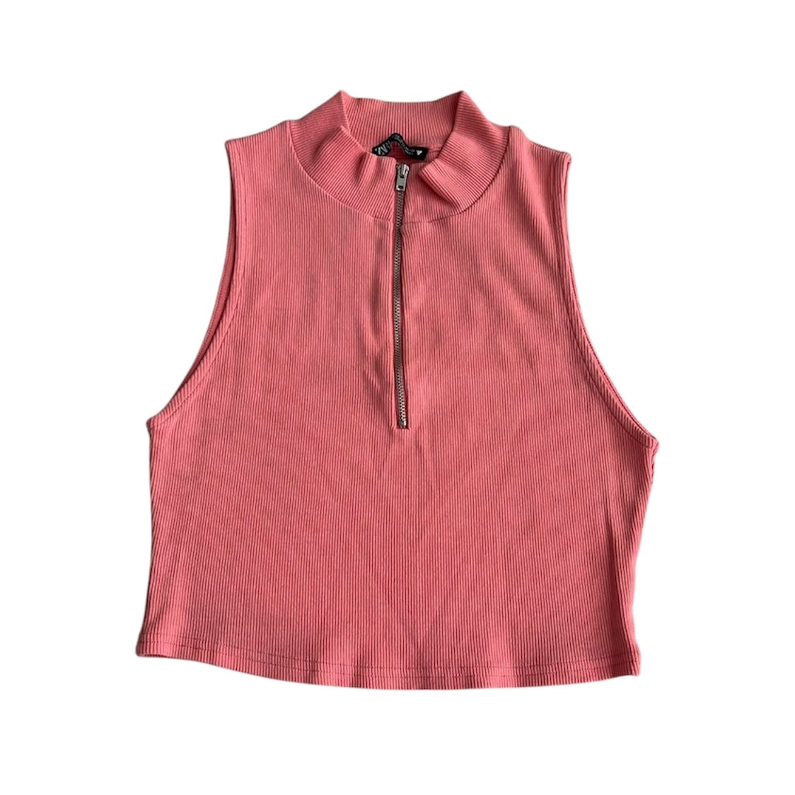 Top rosado con cierre Zara - Talla L