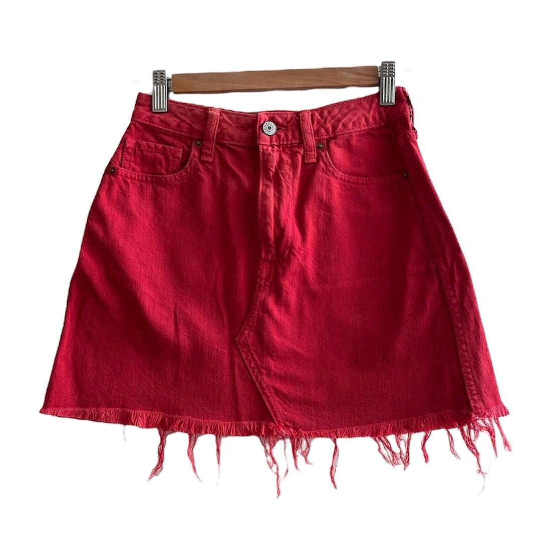 Falda corta roja Abercrombie & Fitch - Talla 25