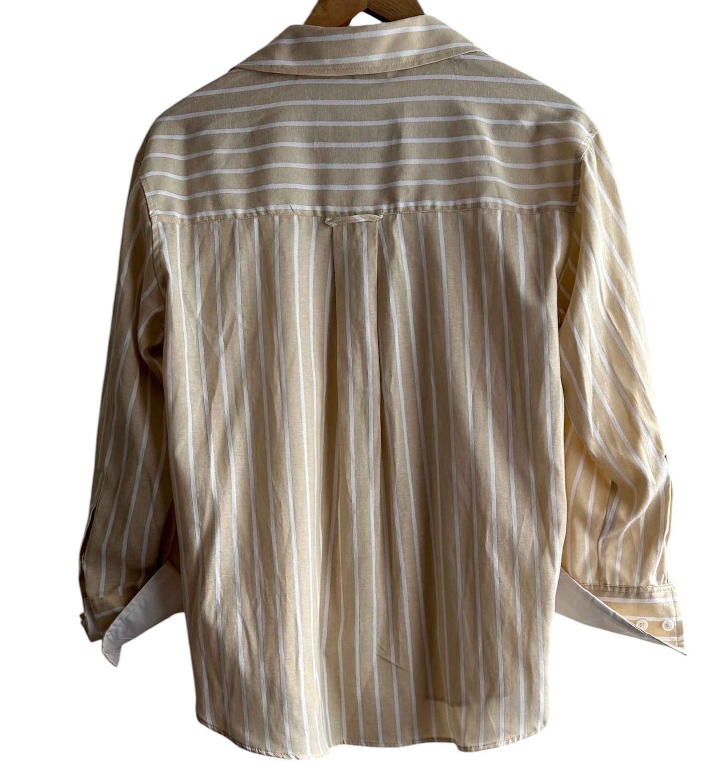 Camisa amarilla rayas blancas nueva con etiqueta Zara - Talla XS