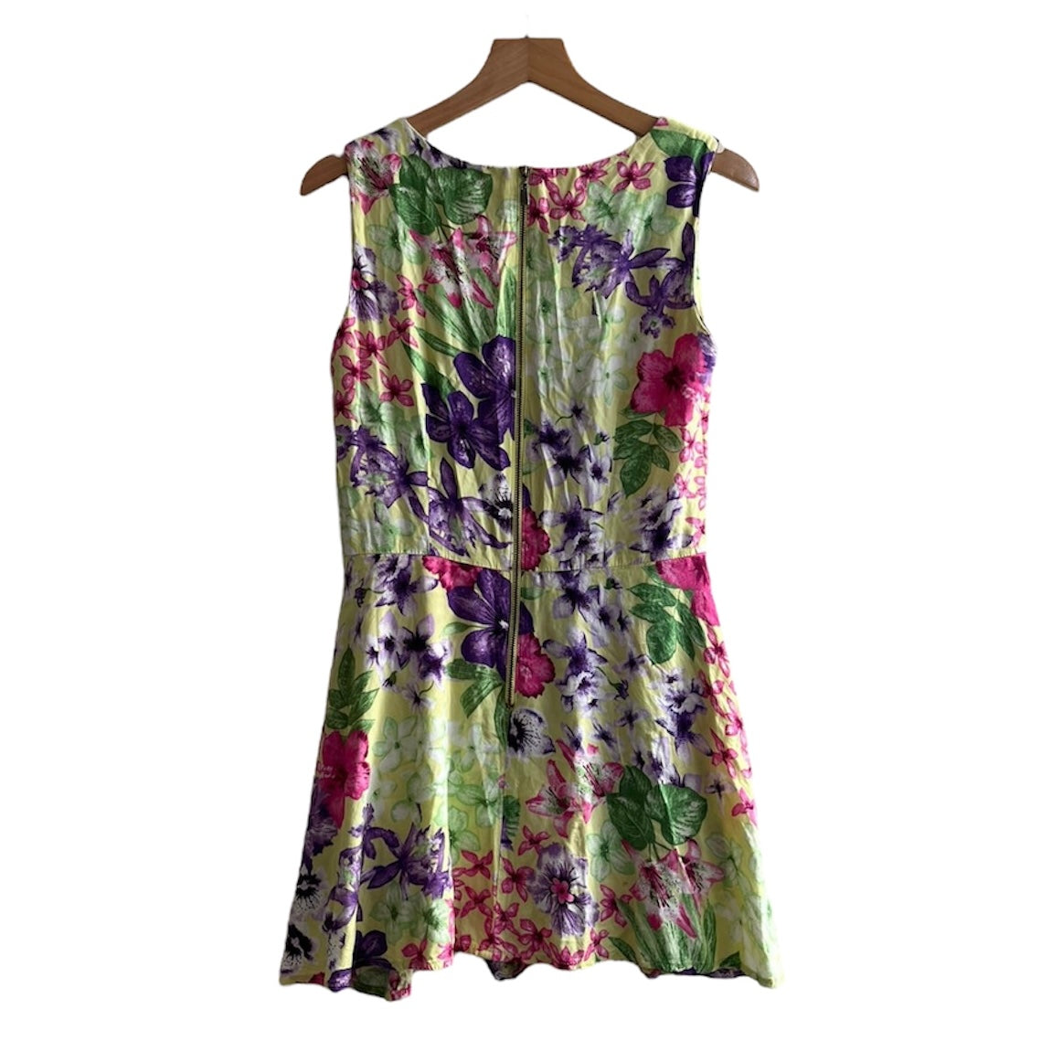 Vestido verde floreado Dejavú - Talla S