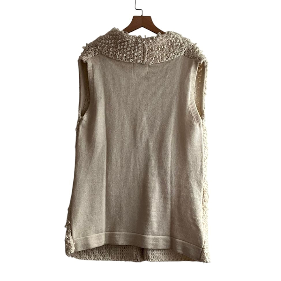 Chaleco crema de lana - Talla S