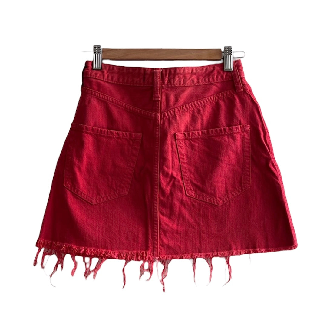 Falda corta roja Abercrombie & Fitch - Talla 25