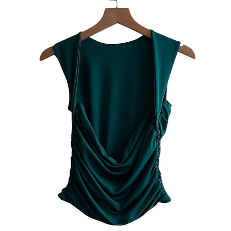 Polo verde espalda descubierta verde - Talla S