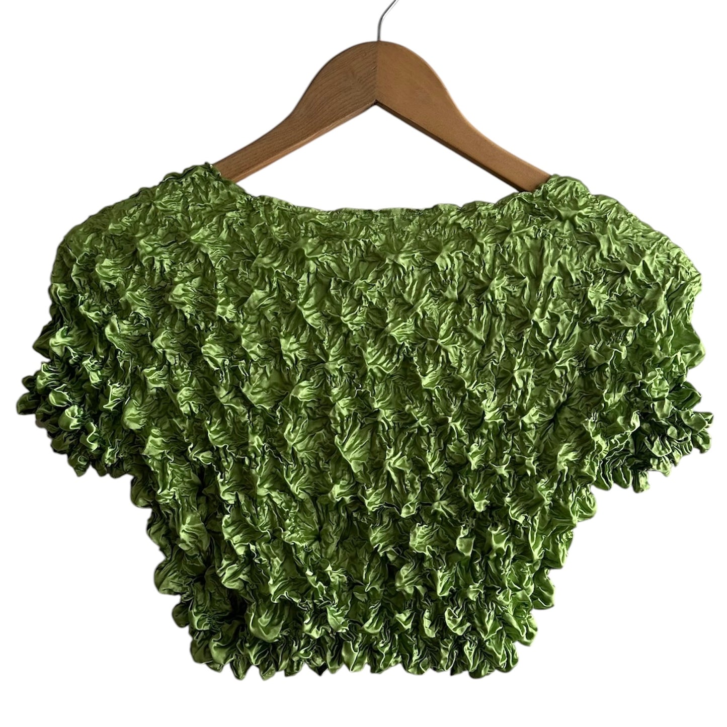 Blusa verde manga corta Zara - Talla M