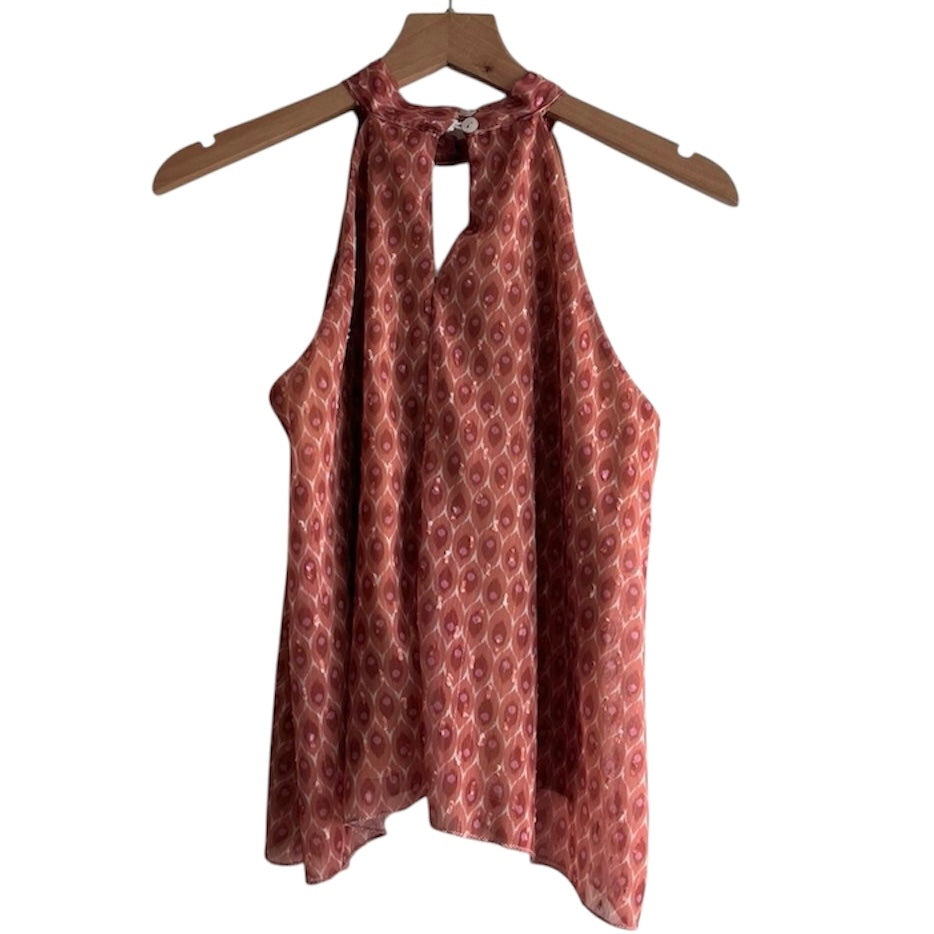 Blusa halter gasa naranja - Talla S