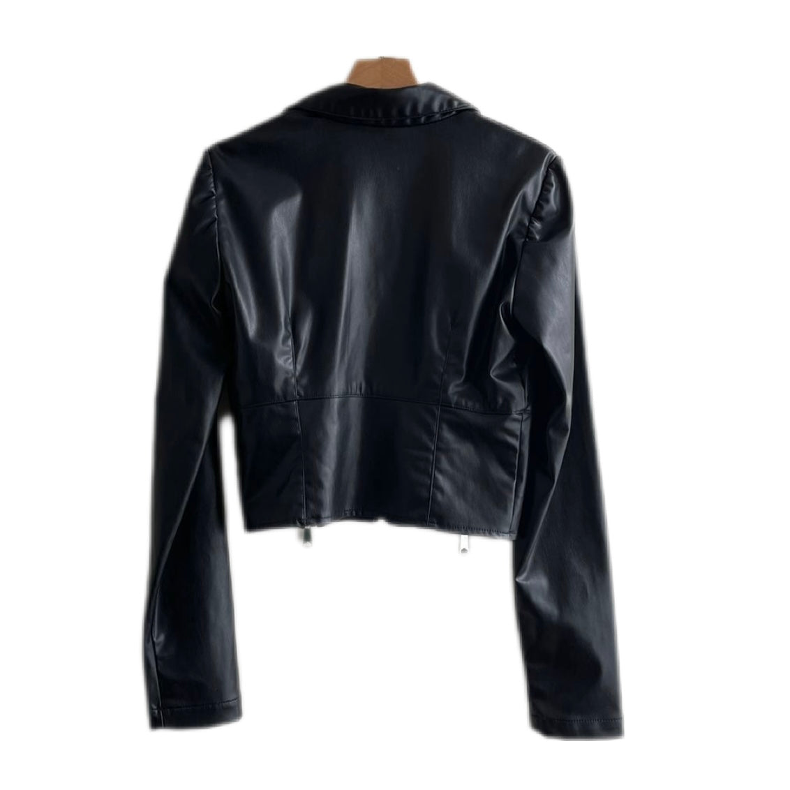 Casaca de cuero negra Zara - Talla M