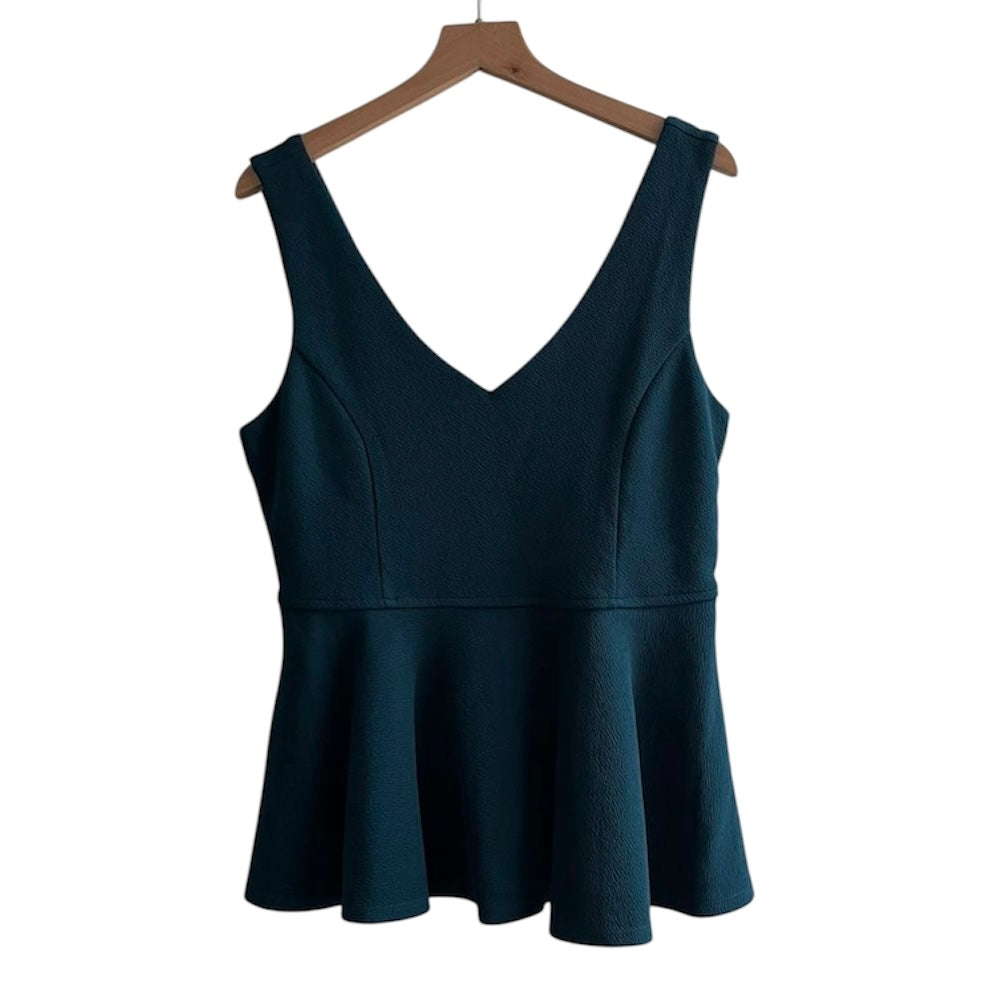 Blusa peplum verde botella Forever 21 - Talla L