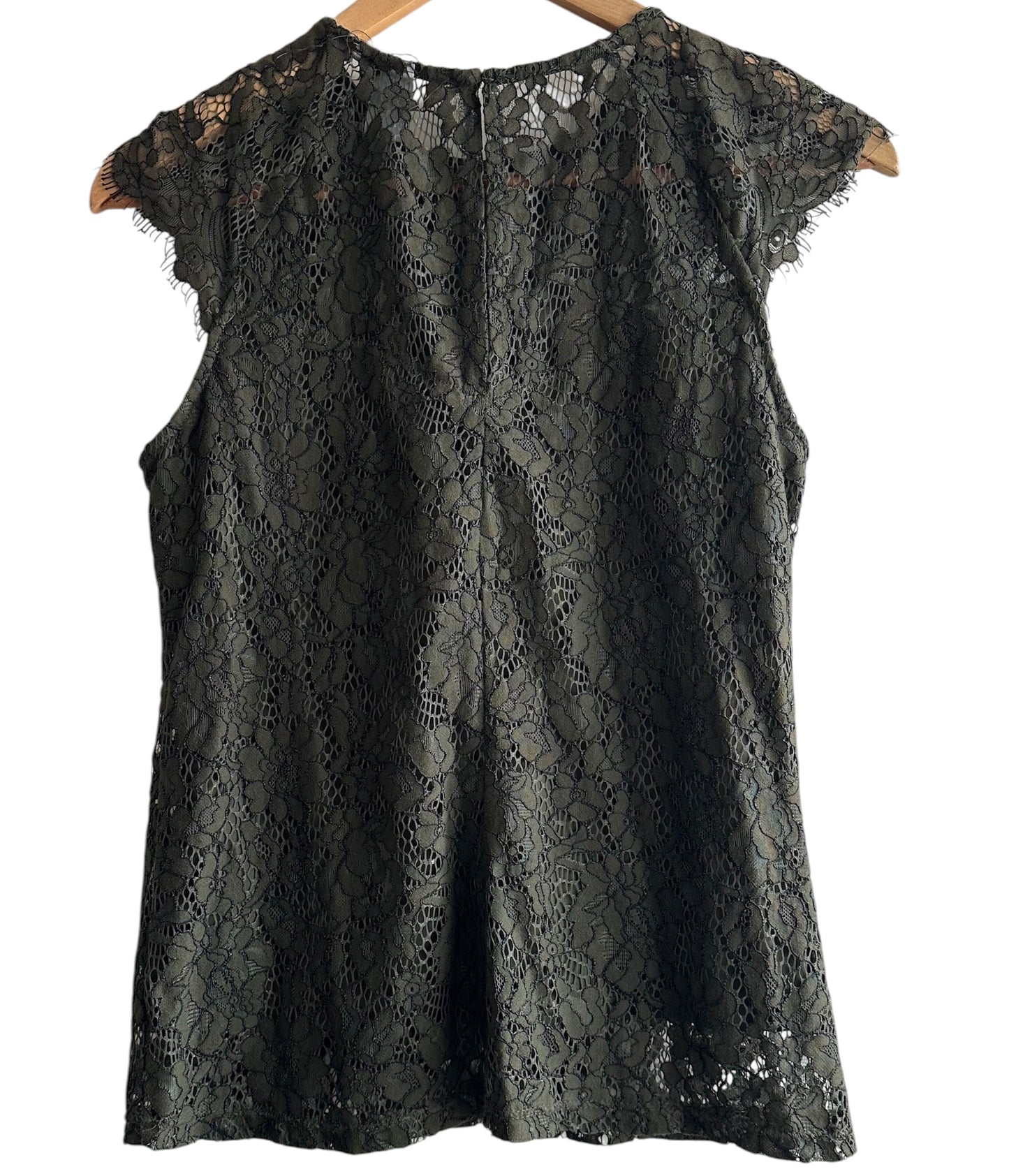 Blusa verde encaje H&M - Talla S