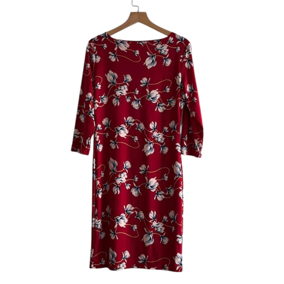 Vestido flores rojo Niobe - Talla M