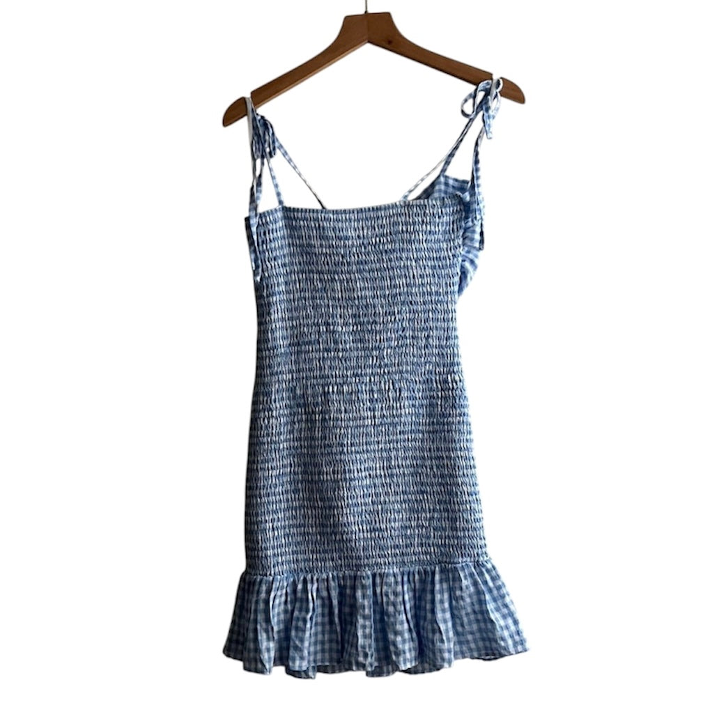 Vestido celeste cuadros Vichy - Talla S