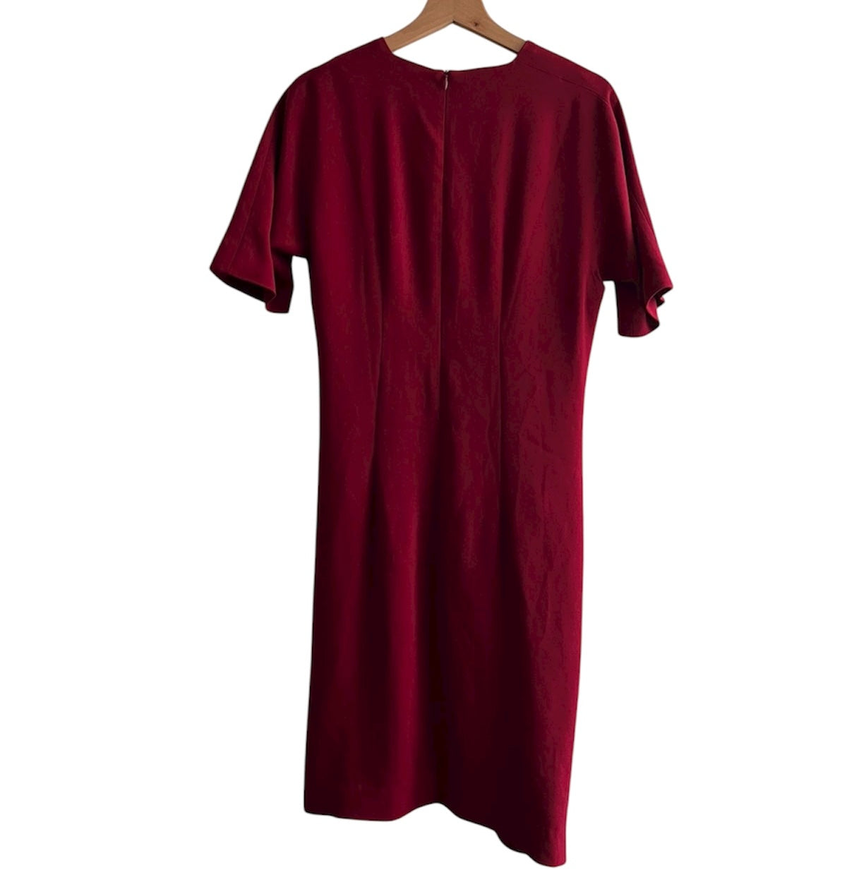 Vestido manga corta burdeos - Talla M