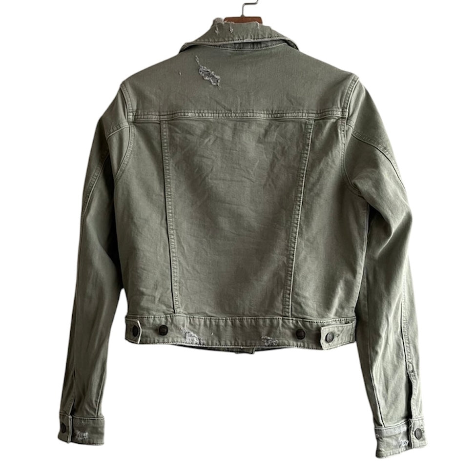 Casaca jean verde militar Guess - Talla S