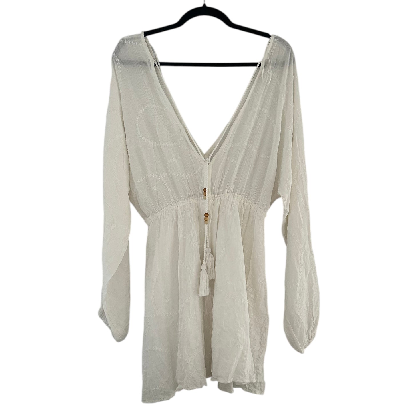 Vestido blanco manga larga Pull & Bear - Talla L