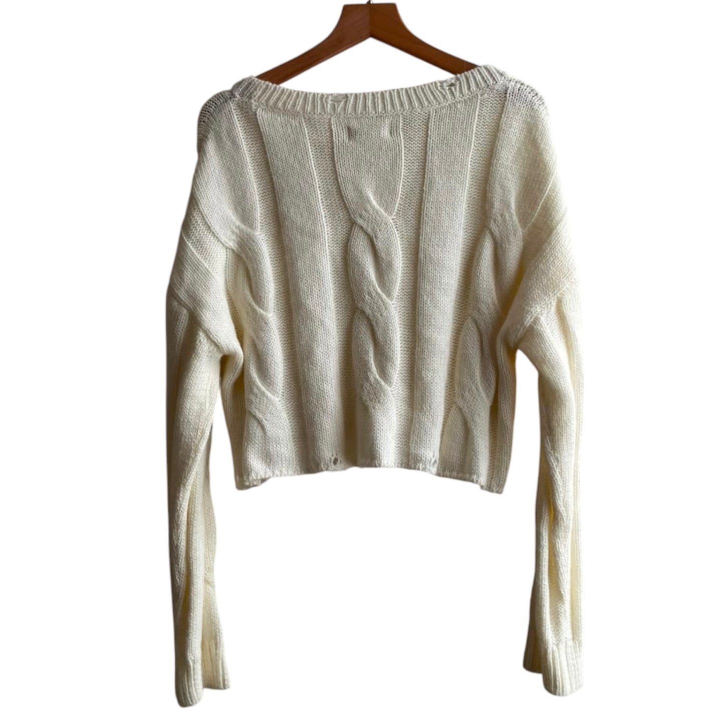 Chompa trenzada crema Kidsmadehere- Talla M